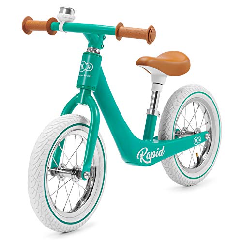 Kinderkraft Bicicletta RAPID, Leggero Bici Senza Pedali, Stile Retro, in Magnesium, per Bambini fino 3 Anni, Verde