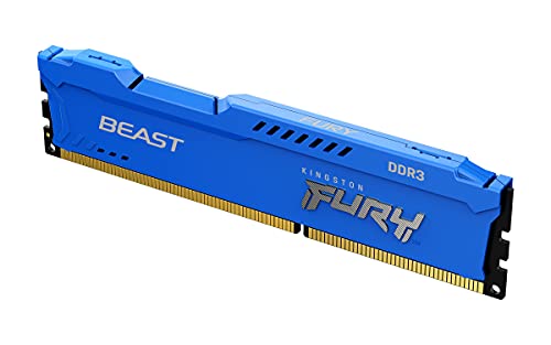 Kingston FURY Beast Blu 8GB 1600MHz DDR3 CL10 Memoria Gaming Kit per Computer Fissi Modulo Singolo KF316C10B 8