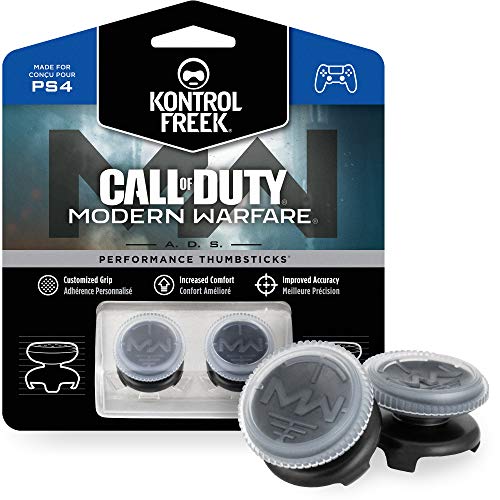 KontrolFreek Call of Duty: Modern Warfare - A.D.S. Performance Levette per PlayStation 4 (PS4) | 2 alte, Concave | Trasparente Nero