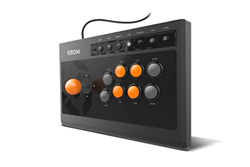 KROM Game controller KUMITE -NXKROMKMT- Gamepad Arcade multipiattaforma, Fighting Stick, compatibile PC, PS3, PS4 è XBOX One, Nero