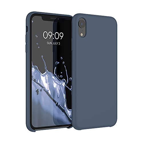 kwmobile Custodia Compatibile con Apple iPhone XR - Cover in Silicone TPU - Back Case per Smartphone - Protezione Gommata Ardesia Scuro