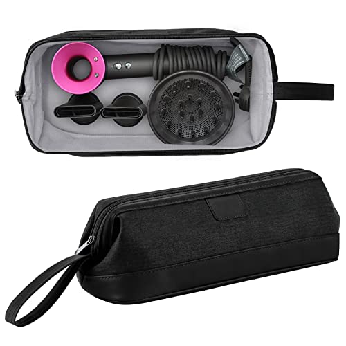 Kyrio Borsa universale per asciugacapelli, compatibile con asciugacapelli Dyson Supersonic, accessori per lo styler Dyson Airwrap, custodia portatile da viaggio per cosmetici (nero)