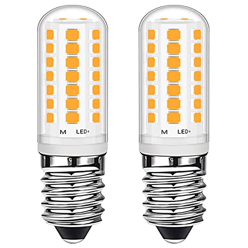 Lampadina LED E14 3W Bianco Caldo 28W Alogena Equivalente Risparmio Energetico, Lampadine LED E14 Piccola Vite Edison (SES) per Congelatore Cappa Macchina da Cucire, AC220-240V, Confezione da 2 Euxper