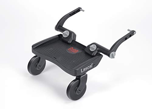 Lascal BuggyBoard Mini 3D, Pedana passeggino universale compatibile con quasi tutti i modelli di passeggini, Pedana buggy board per bambini di 2-6 anni (22 kg), rosso