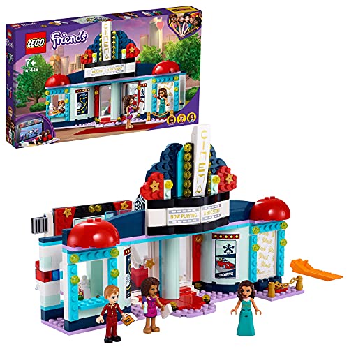 LEGO 41448 Friends Il Cinema di Heartlake City, Set con Porta Cellulare o Tablet e 3 Mini Bamboline, Costruzioni per Bambini