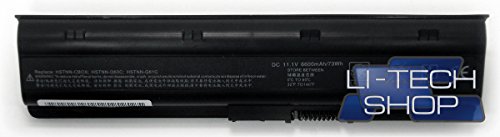 LI-TECH Batteria Compatibile 9 Celle per HP COMPAQ CQ58-201SX di Ricambio Computer Nuova