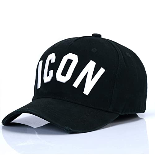 LODIIC ICON - Cappellino da baseball, in cotone, da uomo, da donna, cappellino da camionista, Nero - A., L