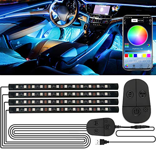 Luci Interne Auto, RGB Striscia LED con APP e Controller Aggiornati...
