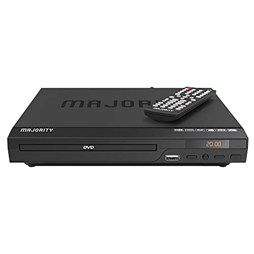 Maggioranza lettore DVD per TV con HDMI, 1080p | Connessioni multiple e regioni multiple | Riproduzione USB con telecomando | Home Lettori DVD RCA, CD, Video, TV | non blu-ray