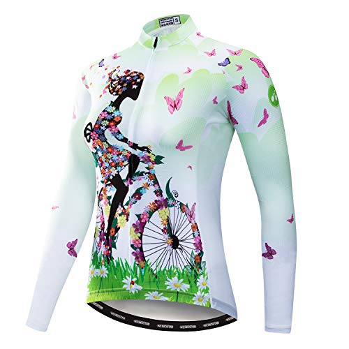 Maglia da ciclismo da donna, professionale, a maniche lunghe, abbigliamento sportivo, maglietta per ciclismo