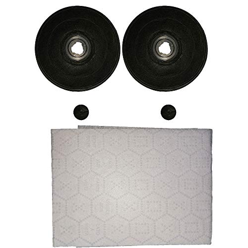 Marel Shop - kit 2 filtri a carbone + filtro in panno per cappe compatibile con FABER