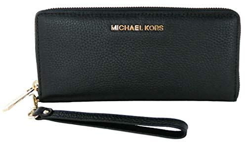 Michael Kors Jet Set Travel Continental Leather Wristlet - Black