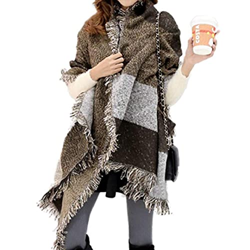 Miss Lulu Donna Sciarpa Scialle Inverno Invernale Grande Quadrato Donna Sciarpa Vestibilità Adatta a Tutti Abbigliamento per Moda