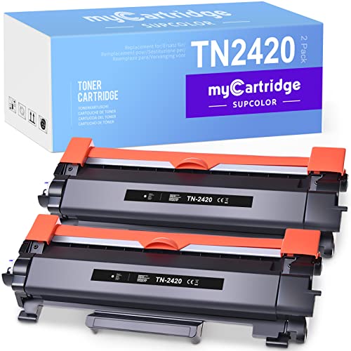 myCartridge SUPCOLOR TN2420 Toner Compatibile per Brother MFC-L2710DW MFC-L2710DN HL-2370DN HL-2350DW DCP-L2510D per Brother TN-2420 TN-2410 Stampante 2 Nero