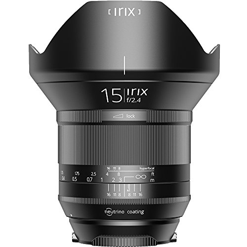 Irix - Obiettivo ultragrandangolare Blackstone 15 mm f2,4 (filettatura filtro 95 mm, pieno formato, scritte illuminate, anello messa a fuoco ottimizzato)
