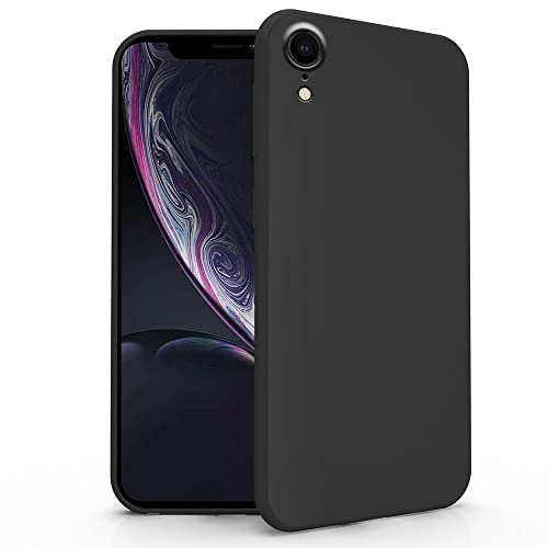 N NEWTOP Cover Compatibile per Apple iPhone XR, Custodia TPU Soft Gel Silicone Ultra Slim Sottile Flessibile Case Posteriore Protettiva (Nero - No Logo)