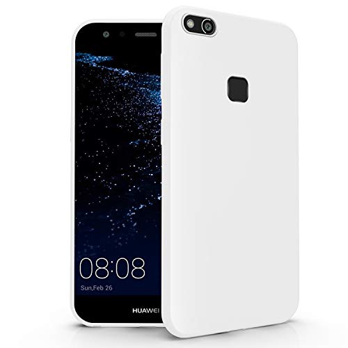 N NEWTOP Cover Compatibile per Huawei P10 Lite, Custodia TPU Soft Gel Silicone Ultra Slim Sottile Flessibile Case Posteriore Protettiva (Bianco)