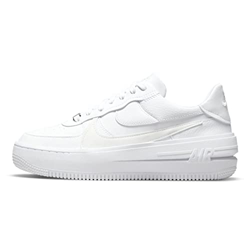 Nike Air Force 1 PLT.AF.ORM, Sneaker Donna, White Summit White-White-White, 38.5 EU