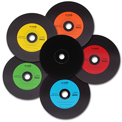 NMC, 25 CD-R, dischi in vinile, in carbonio colorato, parte posteri...