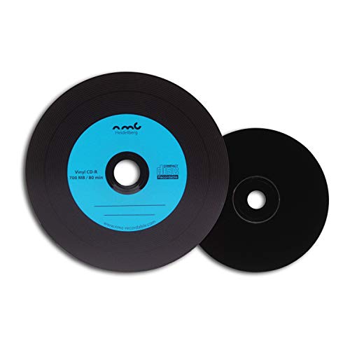NMC Vinyl CD-R Blu Carbon Dye Full Nero Retro CD vergine 700 MB 50 ...