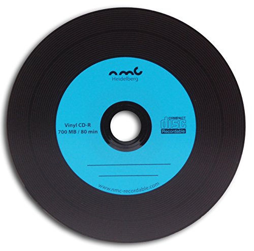 NMC Vinyl CD-R Blu Carbon Dye Full Nero Retro CD vergine 700 MB 50 ...