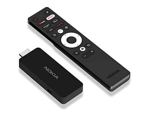Nokia Streaming Stick 800 - Android TV (2K, HDR10, WiFi, HDMI, Bluetooth, Chromecast, Netflix, Prime Video, DAZN, Disney+, YouTube)