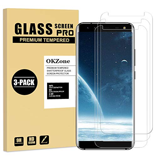 OKZone Vetro Temperato per Samsung Galaxy S8 Plus, [3 Pezzi] 9H Durezza Ultra-Clear Pellicola Protettiva in Vetro Temperato, 2.5D Touch Compatible, Anti-Graffio, Senza Bolle Trasparenza