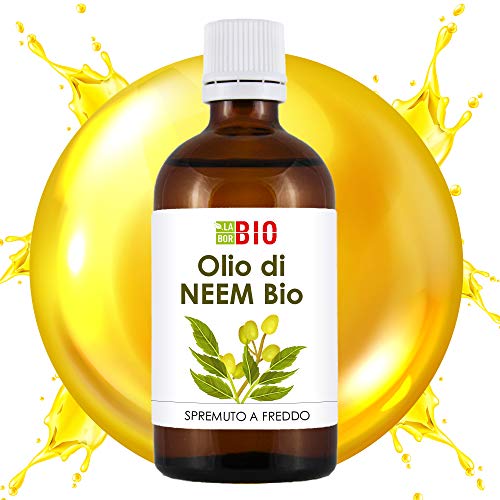 Olio Neem Bio 100% Puro Spremuto a freddo 100 ml - Anti-parassitario naturale - Laborbio
