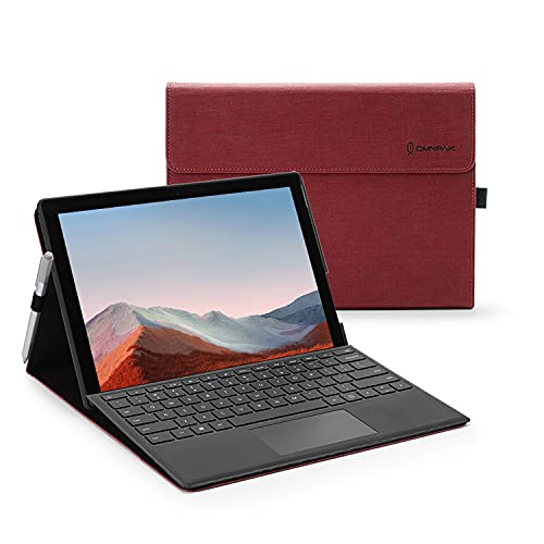 Omnpak Custodia per Microsoft Surface Pro 7+   Pro 7   Pro 6   Pro 5   Pro 4 (12,3 Pollici Surface Cover), Case con Porta Penna, Cover Sottile Leggera