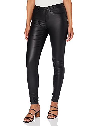 ONLY Onlanne Mid Coated Skinny Fit Jeans, Black, 29W   30L Donna