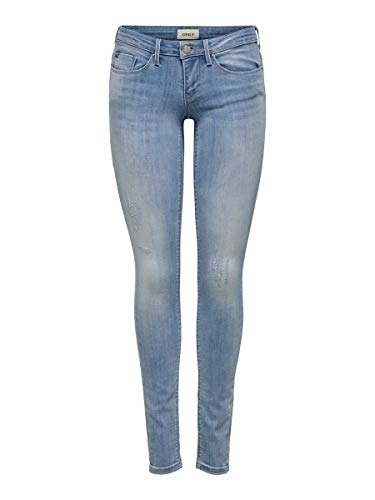 ONLY Onlcoral SL Skinny Fit Jeans, Light Blue Denim, 29W   32L Donna