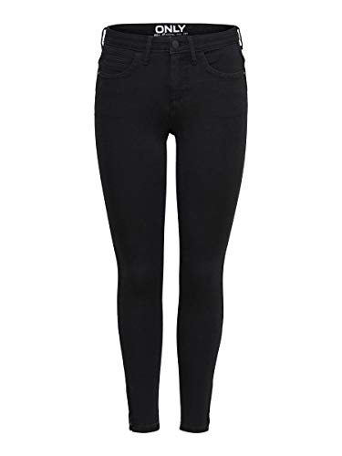 Only Onlkendell Eternal Ankle Jeans, Nero, L   34 Donna