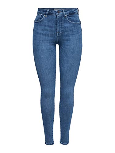 Only Onlpower Mid Push Up SK Rea2981k Noos Jeans Skinny, Blu (Light Blue Denim Light Blue Denim), 36  L34 (Taglia Produttore: Small) Donna