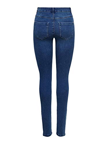 ONLY Onlroyal High Waist Skinny Fit Jeans, Medium Blue Denim, M   3...