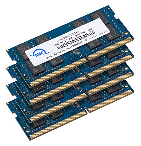 OWC 64 GB (4 x 16 GB) 2666 MHz DDR4 PC4-21300 SO-DIMM 260 Pin aggiornamento Memoria, (OWC2666DDR4S64S), per iMac 27 iMac 27 (iMac19,1) 2019 e PC Portatili