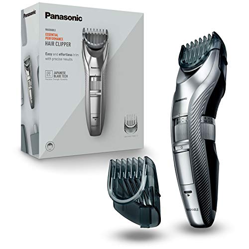 Panasonic ER-GC71-S503 Regolabarba e Tagliacapelli, 38 Lunghezze di Taglio da 1 a 20 mm, Lavabile, Taglio di Precisione, Argento