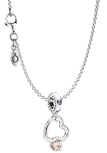 Pandora 75252 - Collana elegante da donna con ciondolo a forma di cuore Highlights in argento 925, meravigliosa idea regalo