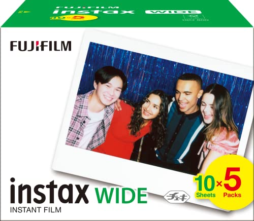 Pellicola istantanea instax WIDE confezione da 50 scatti, bordo bianco, adatta a tutte le fotocamere e stampanti instax WIDE