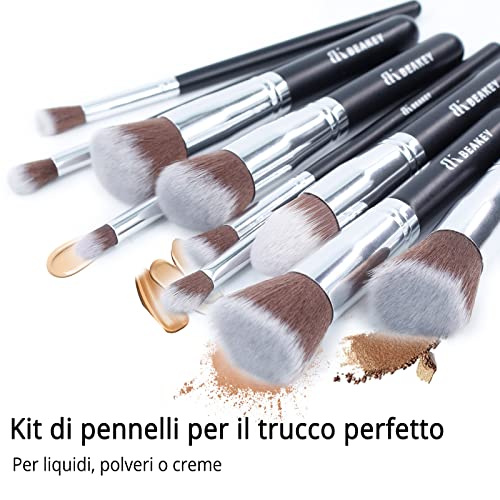Pennelli Make Up BEAKEY Premium Synthetic Set di Pennello da Trucco...