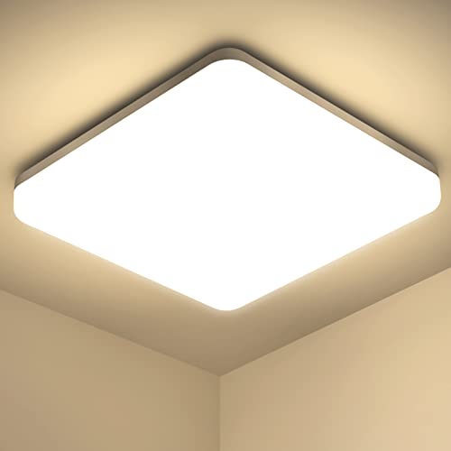 Plafoniera LED Soffitto Quadrata 20W, Lampada da Soffitto LED Moder...
