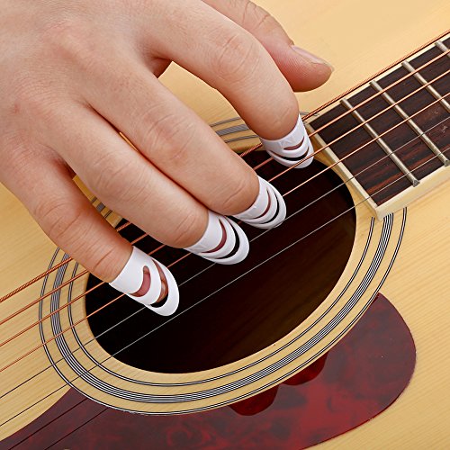 plettri sostituzione per chitarra Finger , 4Pcs chitarra Finger Picks acustica finger sostituzione per basso mandolino ukulele.