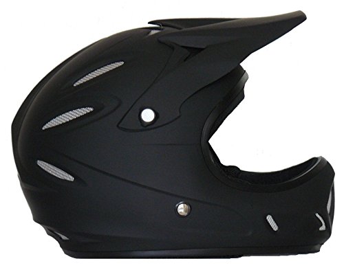 Protectwear Downhill casco Freeride casco BMX casco nero opaco FH-40, taglia 3XS (gioventù M)