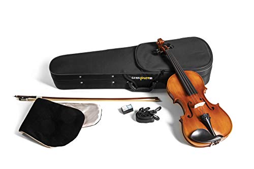PURE GEWA PS401621 Violino Set EW in Ebano 4 4 Pronto per Giocare con Mentoniera, Cordiera con Tiracantini, Archetto, Colofonia, Astuccio con Tracolla
