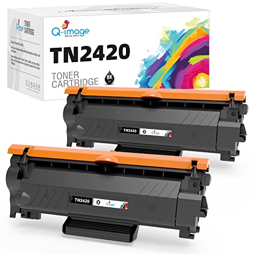Q-image TN2420 Cartucce di Toner Compatibili per Brother TN-2420 TN2410, 3000 pagine, per MFC-L2710DW MFC-L2710DN MFC-L2750DW MFC-L2730DW DCP-L2510D DCP-L2530DW HL-L2350DW (Nero, 2-Pack)