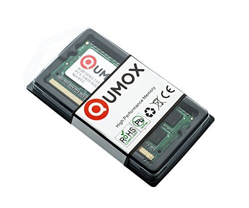 QUMOX 8GB 1333 DDR3 8 GB PC3-10600 SO-DIMM PC3 RAM Memoria per Laptop 204 Pin CL9