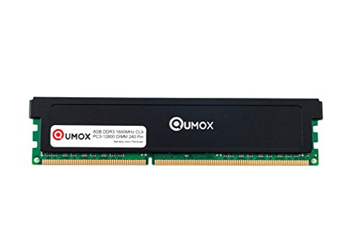 QUMOX 8GB DDR3 1600 PC3-12800 PC-12800 (240 Pin) XMP CL9 DIMM Memoria Desktop
