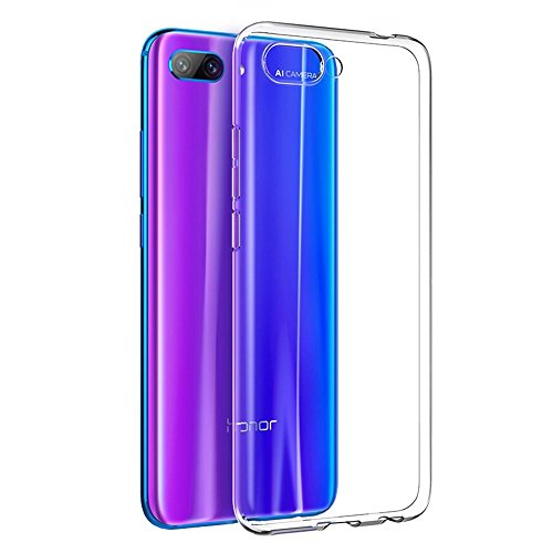 REY Cover in Gel TPU Trasparente per Huawei Honor 10, Ultra Sottile 0,33 mm, Morbido Flessibile, Custodia Silicone