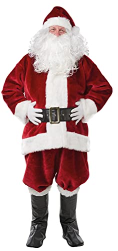 Rubie s 300085XL Costume ufficiale da Babbo Natale Crimson Deluxe, ...