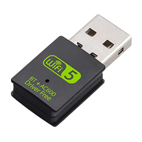 RUIZHI USB WIFI, Adattatore Wifi USB Per PC 600mbps Dual Band 2.4G 5.8GHz, Bluetooth 4.2 Wi-Fi USB Dongle Scheda Bluetooth Per PC Laptop Windows 11 10 8 8.1 7 Xp, Mac 10.9-1015