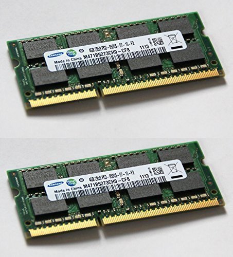 Samsung 8 GB Dual Channel kit (2 X 4 GB, 204 Pin, DDR3 – 1066, PC3 – 8500, SO-DIMM)